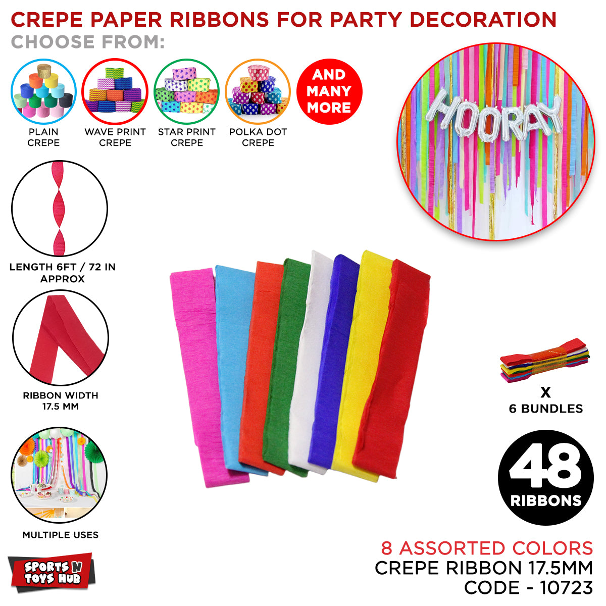 Crepe Paper Ribbons Collection