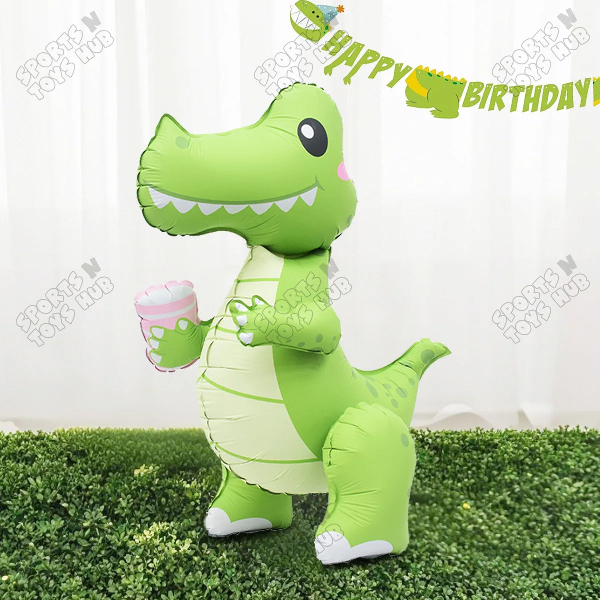 4D Crocodile Foil Balloon - 60x49 CM