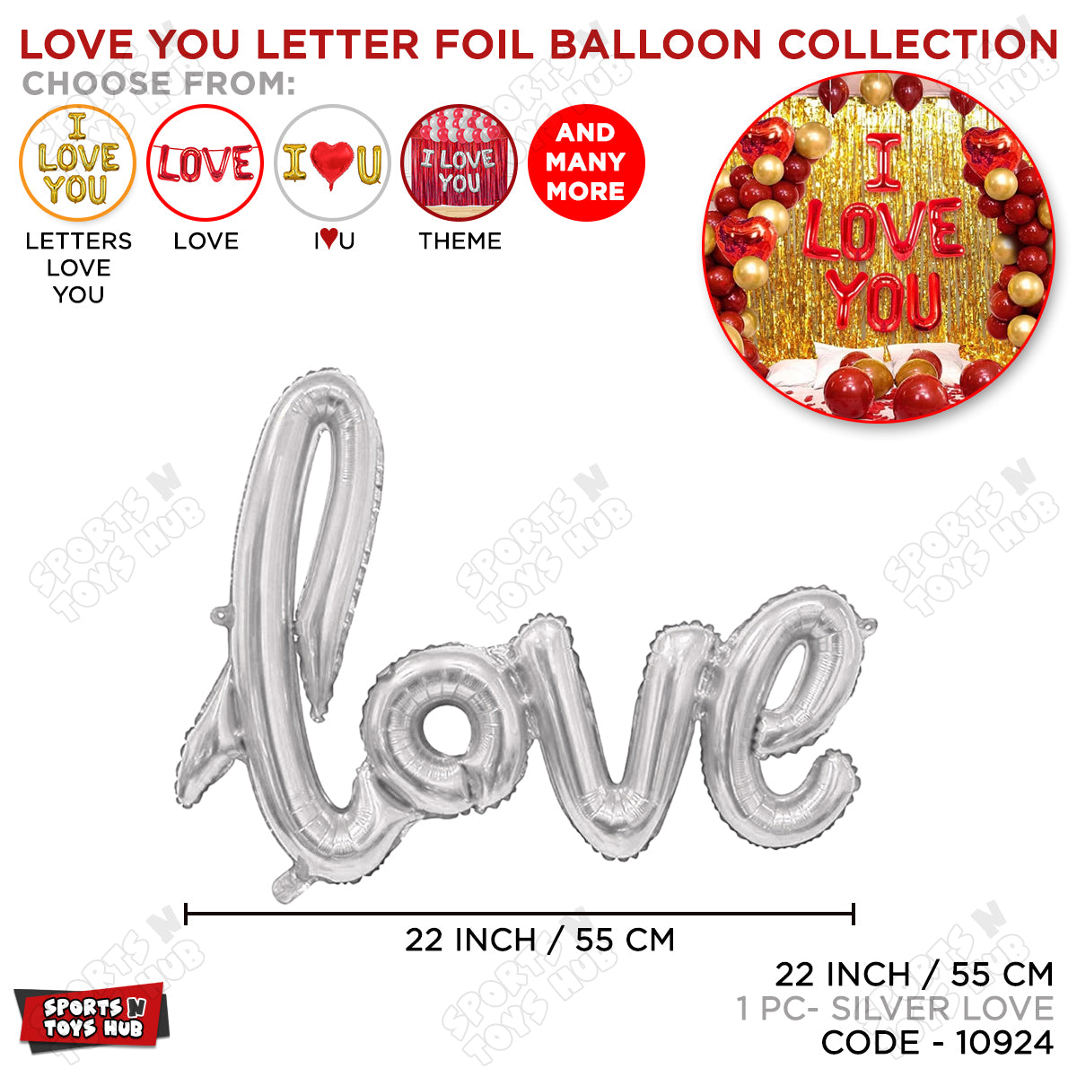 Love Cursive Foil Letter Collection