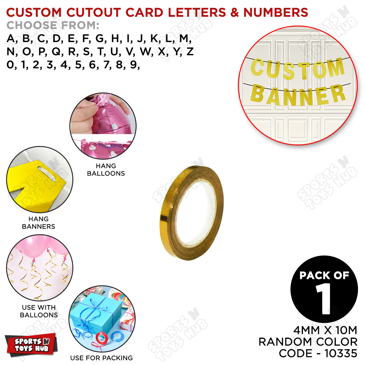 Custom Shiny Cutout Banner Letter Collection