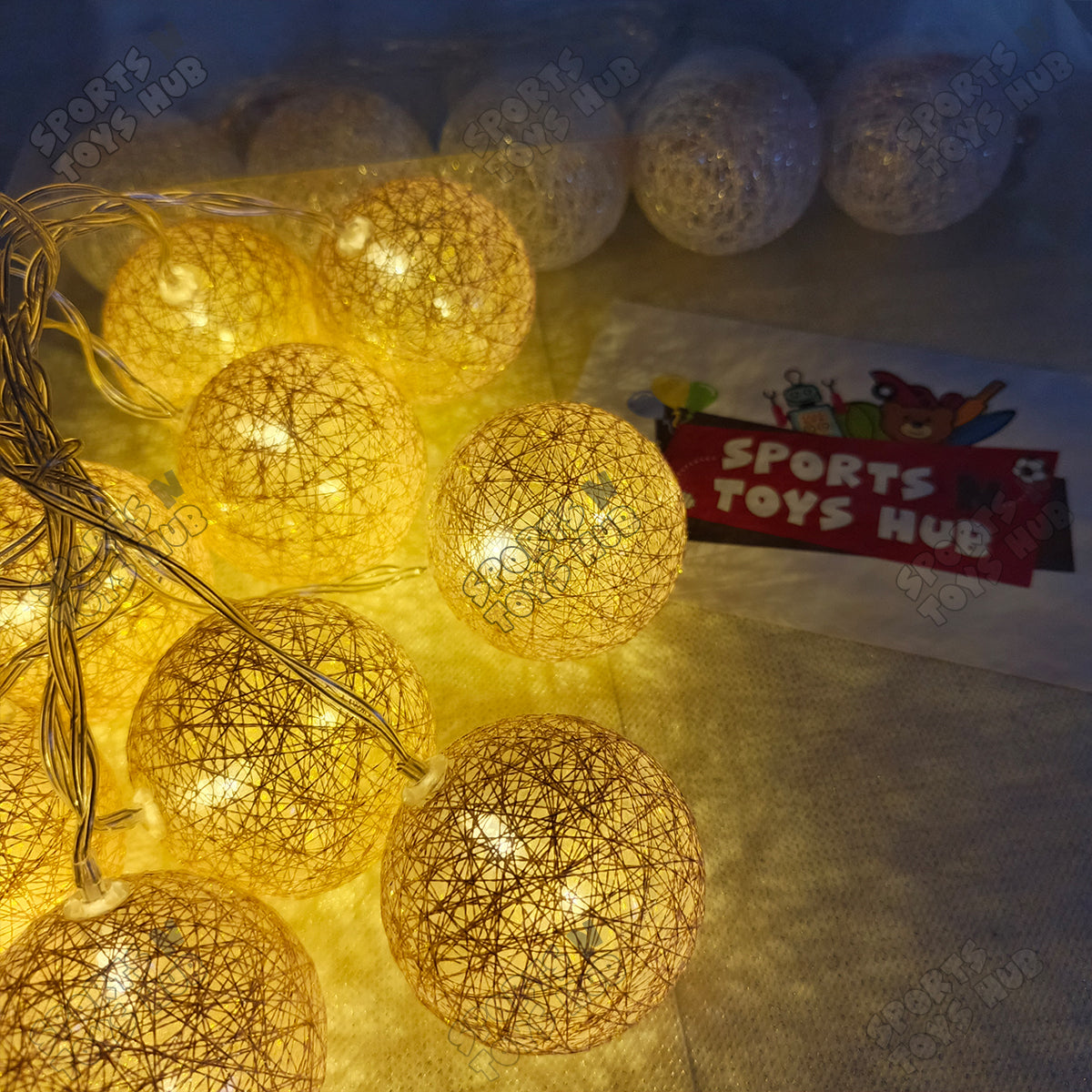Cotton Ball Glitter LED Light Collection