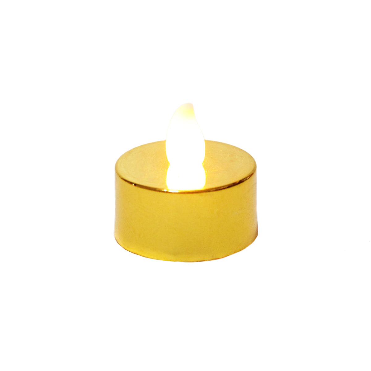 Cylinder Shape Metallic Chrome LED Light - 12 Pcs