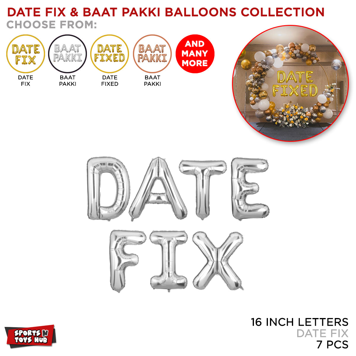 Date Fix Foil Letter Collection