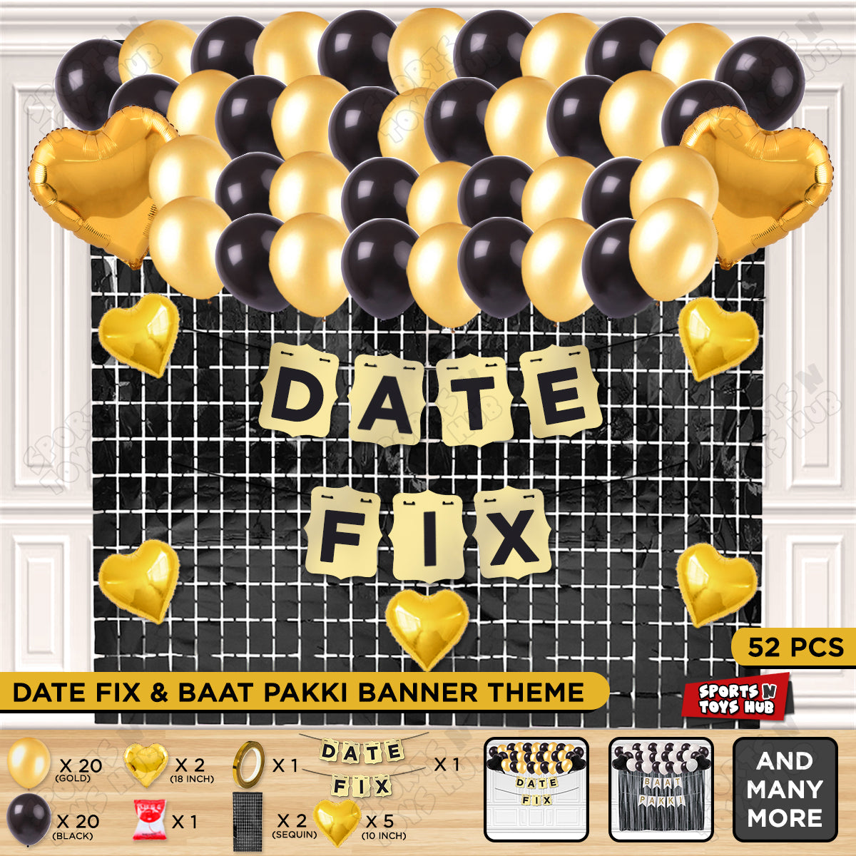 Date Fix Card Banner Theme - Gold
