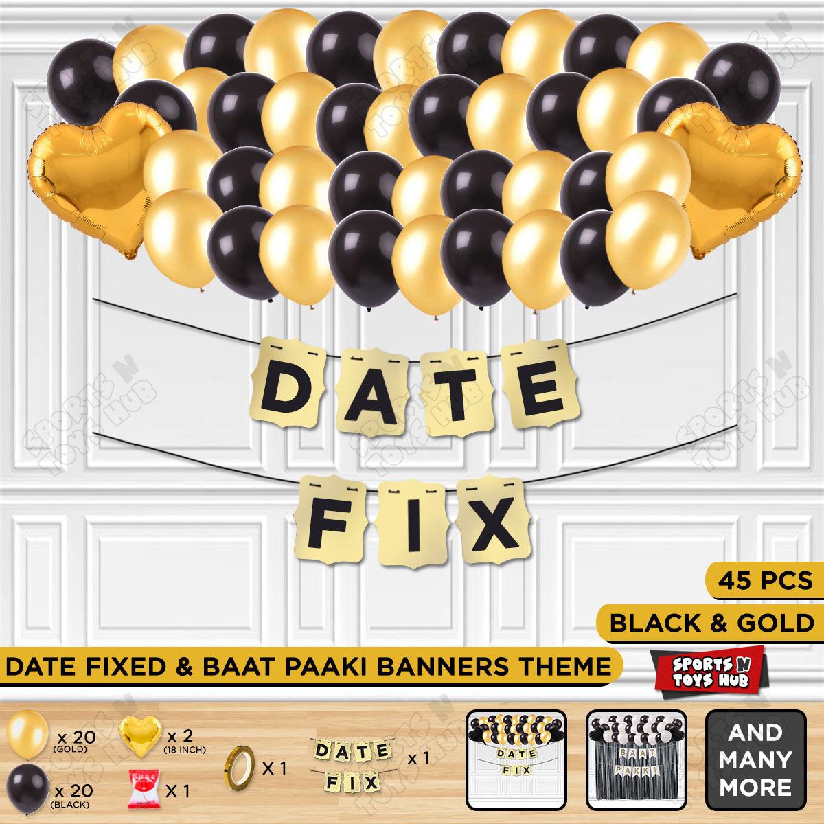 Date Fix Card Banner Theme - Gold