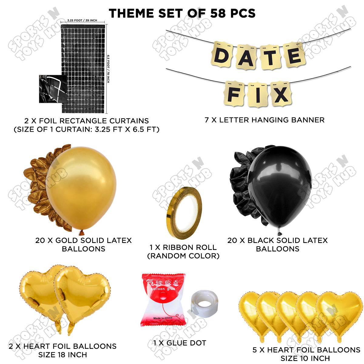 Date Fix Card Banner Theme - Gold