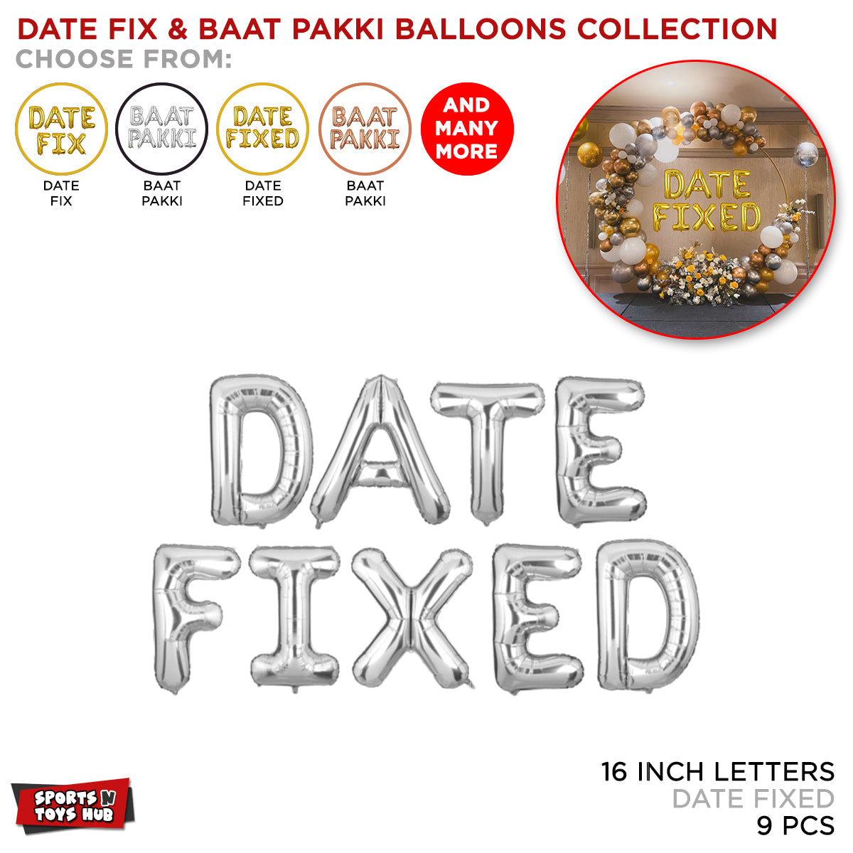 Date Fixed Foil Letter Collection