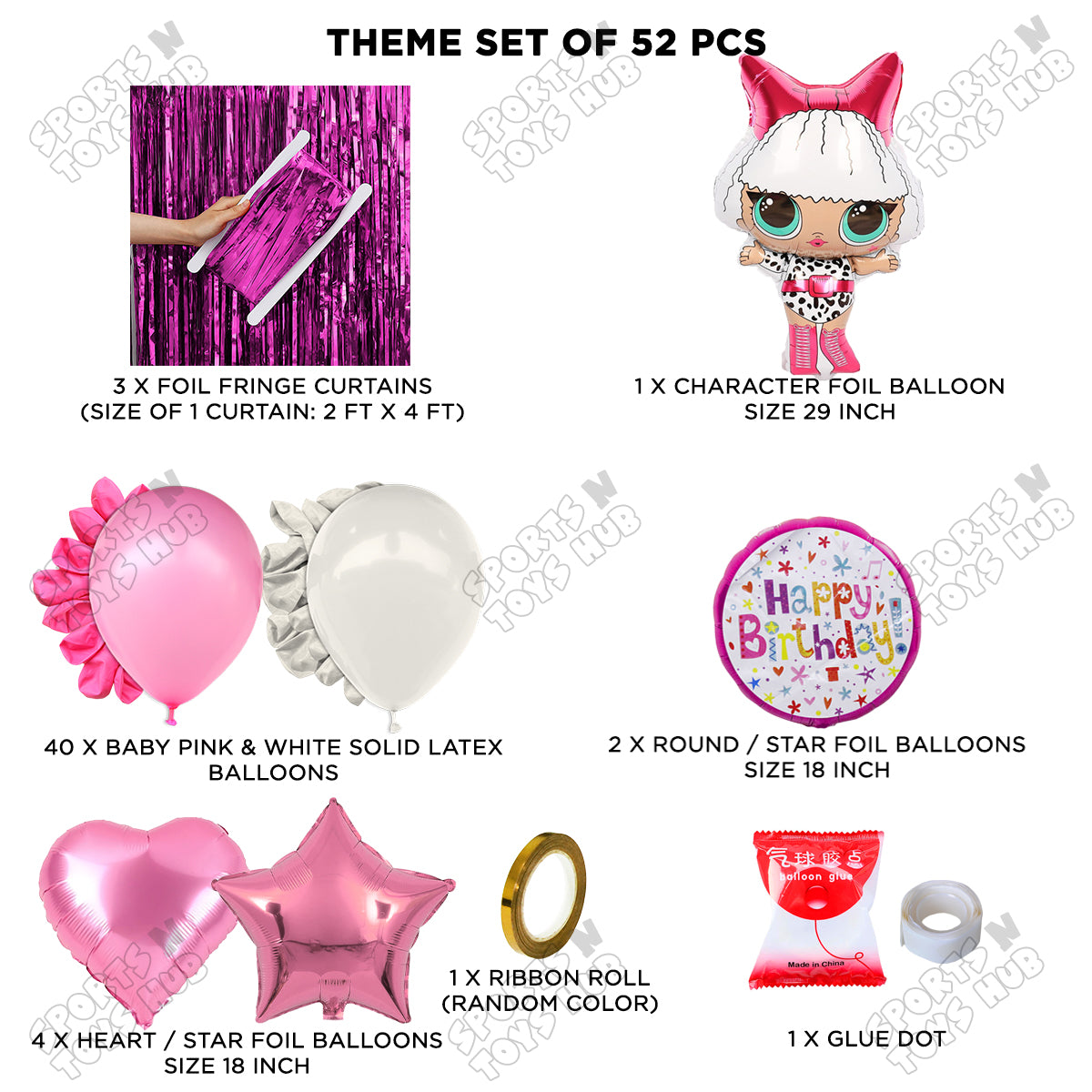L.O.L Diva Foil Balloon Theme Collection