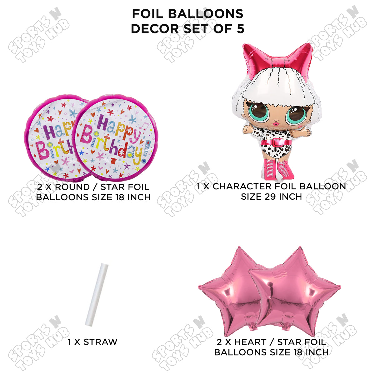 L.0.L Diva Foil Balloon Set