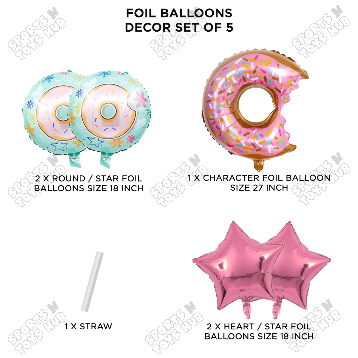 Donut Foil Balloon Set