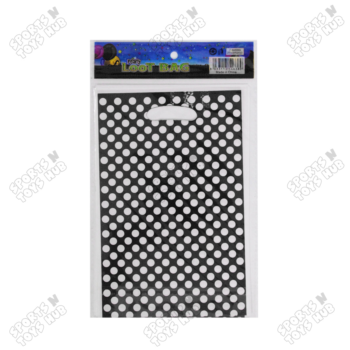 Polka Dot Goodies Gift Bags - 10 Pcs - Black