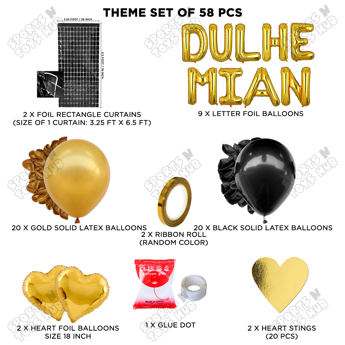 Dulhemian Foil Letter Theme Collection - Gold