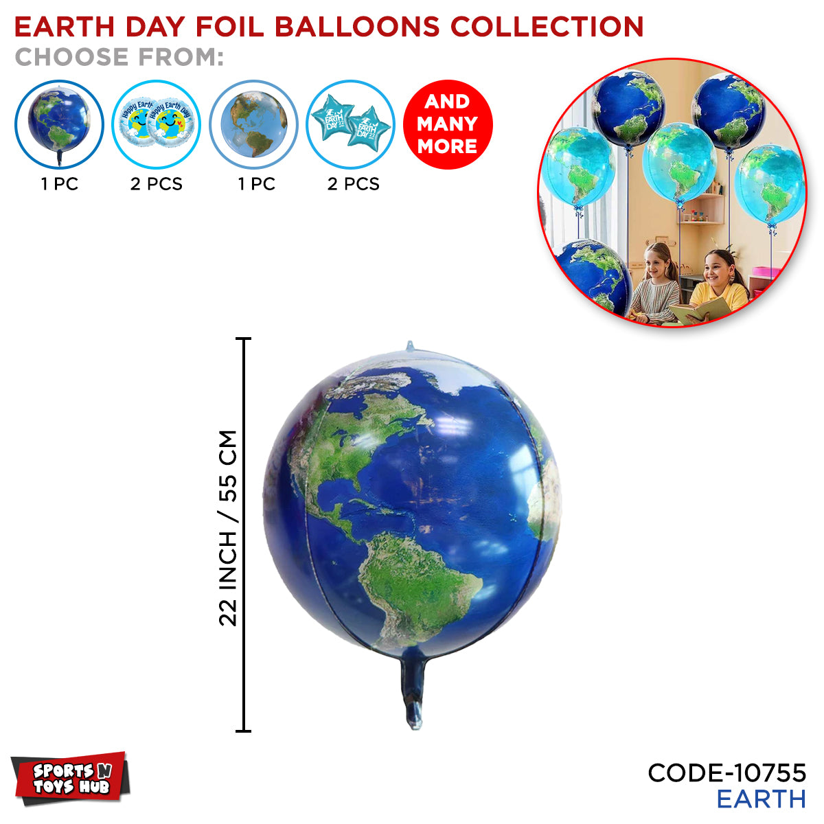 Earth Day Foil Balloon Collection