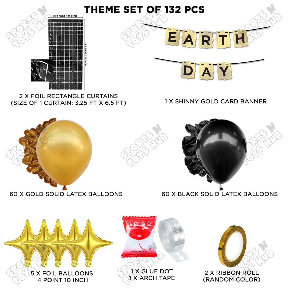 Earth Day Gold Shiny Card Banner Theme Collection