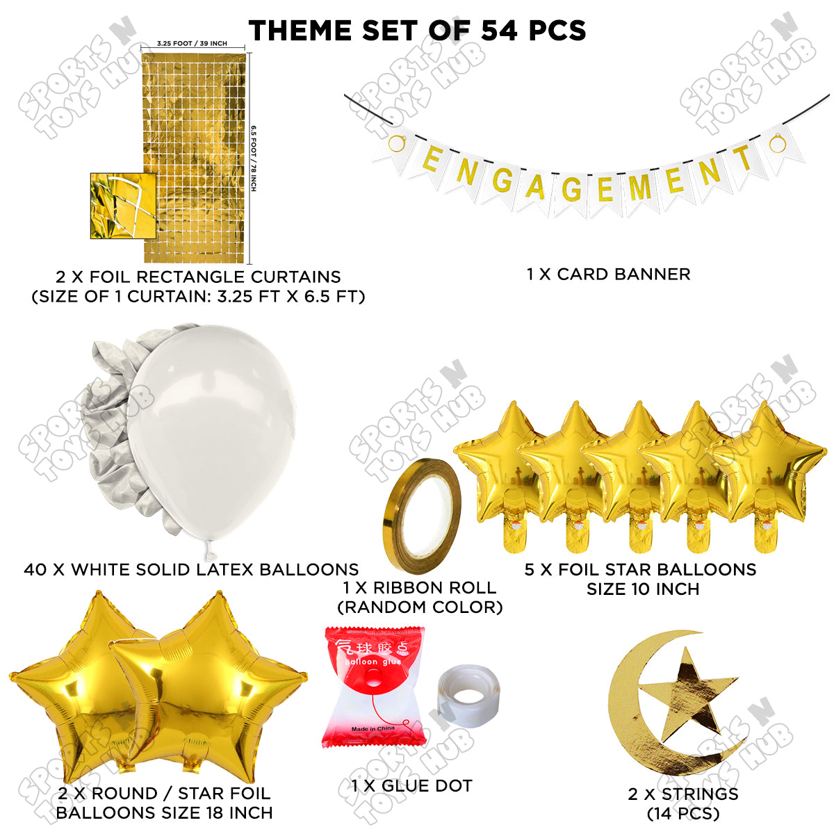 Engagement Card Banner Theme With Rectangle Curtain