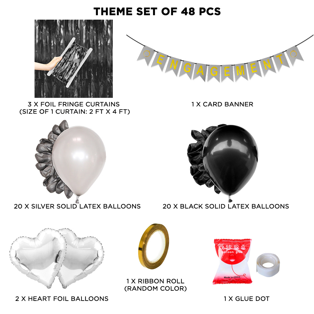 Engagement Card Banner Theme With Curtain