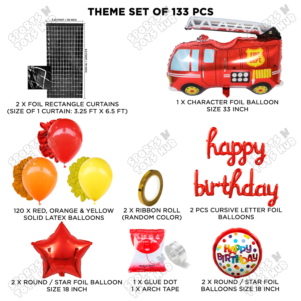 Fire Truck Foil Letter Arch Theme Collection