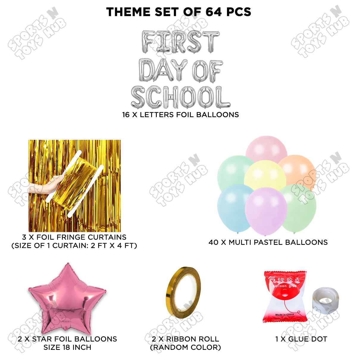 First Day Of School Foil Letters Theme Collection