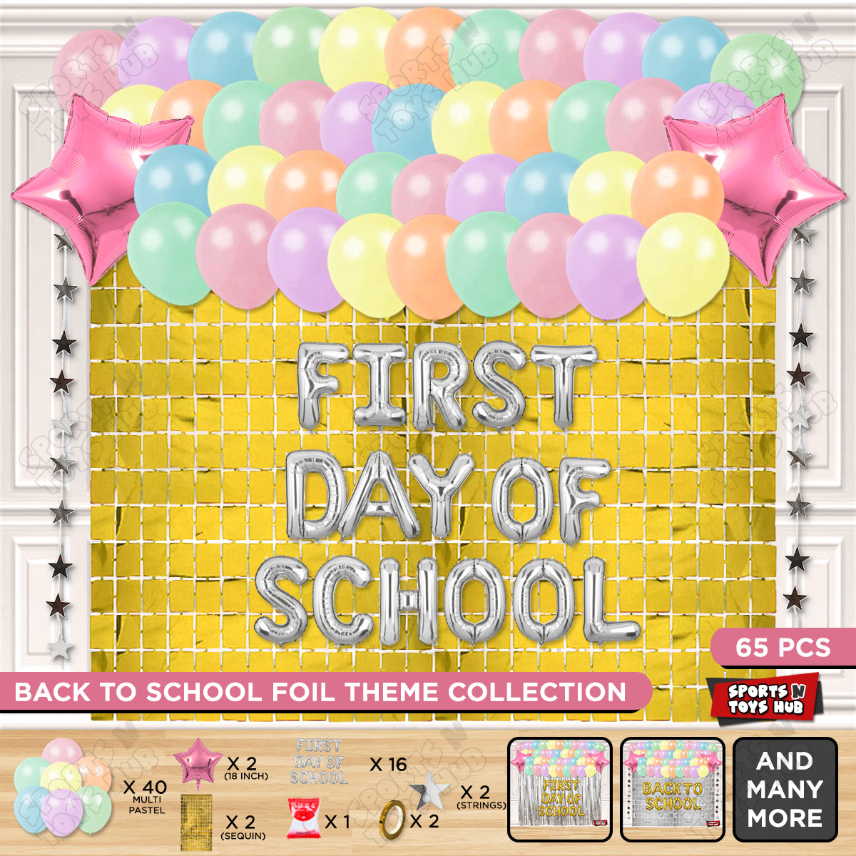 First Day Of School Foil Letters Theme Collection