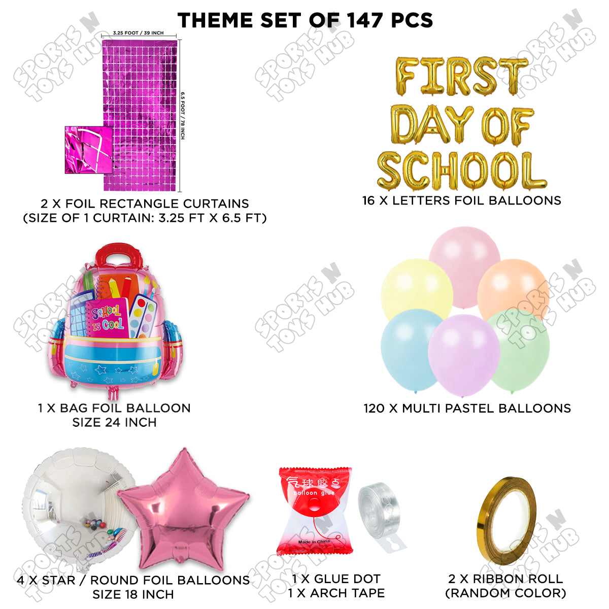 First Day Of School Foil Letters Theme Collection
