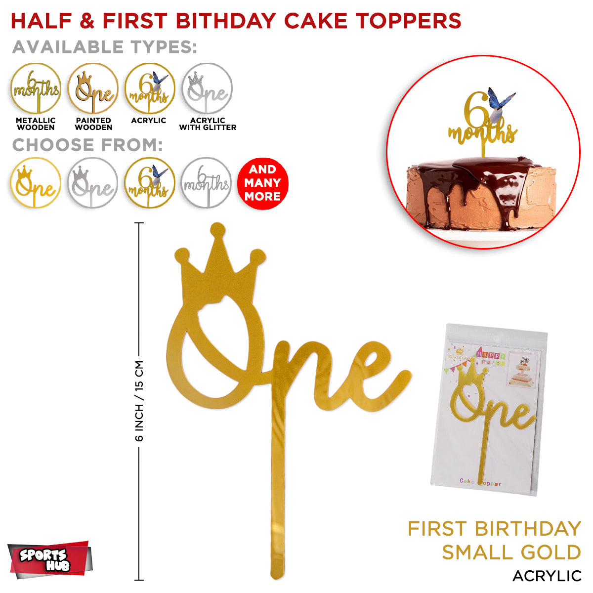 One Birthday Acrylic Cake Topper Collection