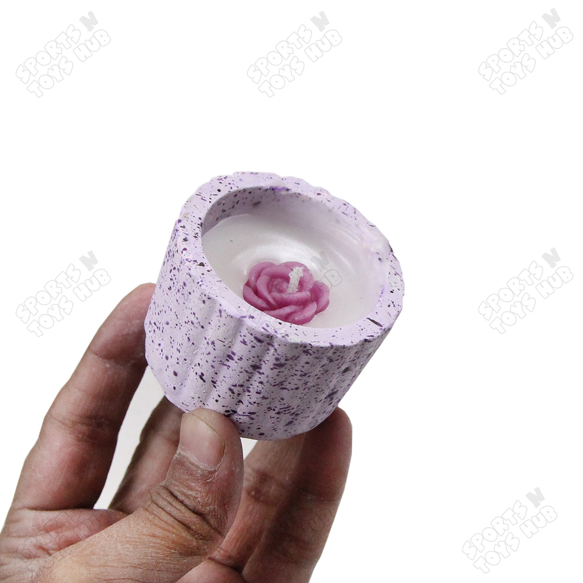 Floral Design Scented Tea Candles - 2 Pcs