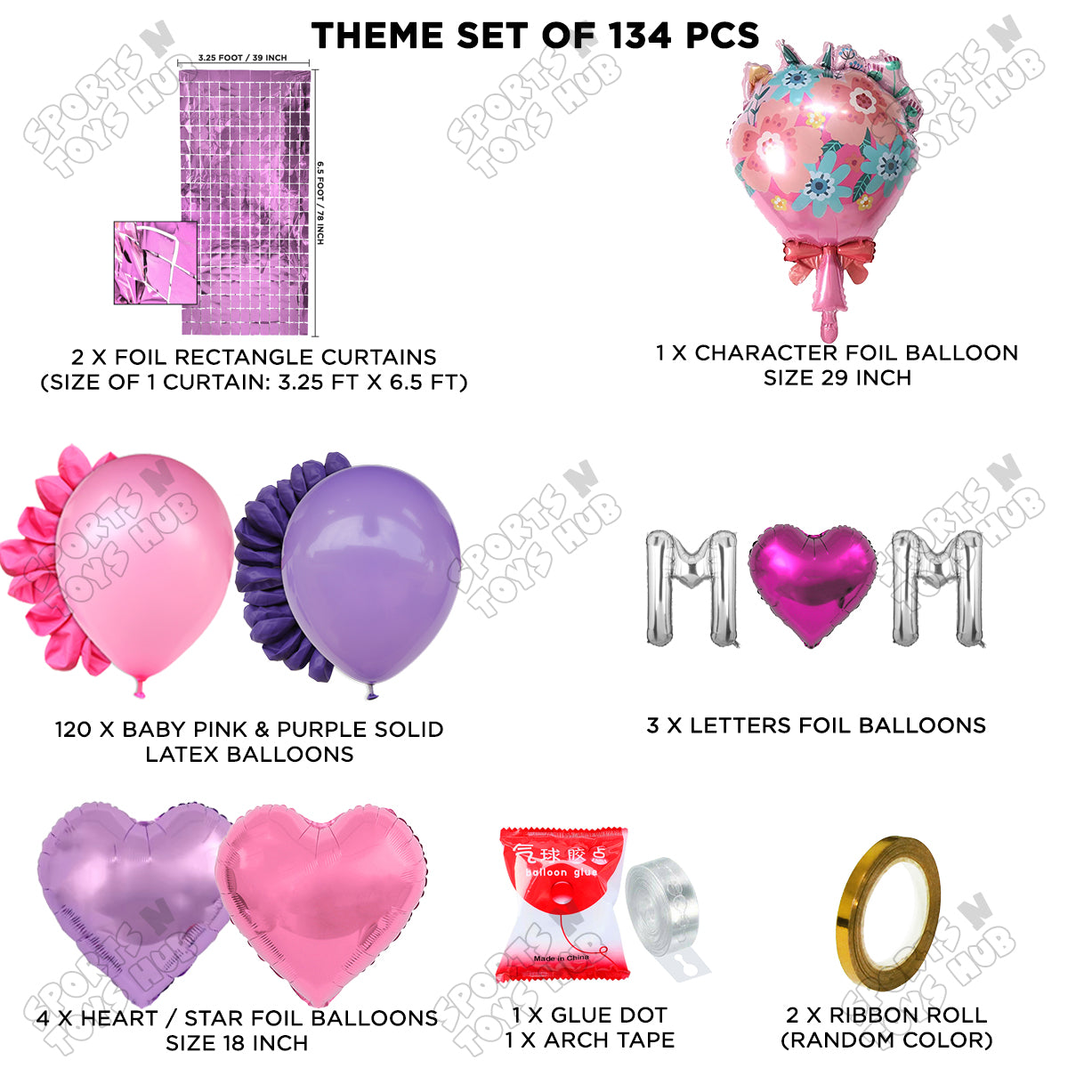 M♡m With Flower Bouquet Set Arch Theme