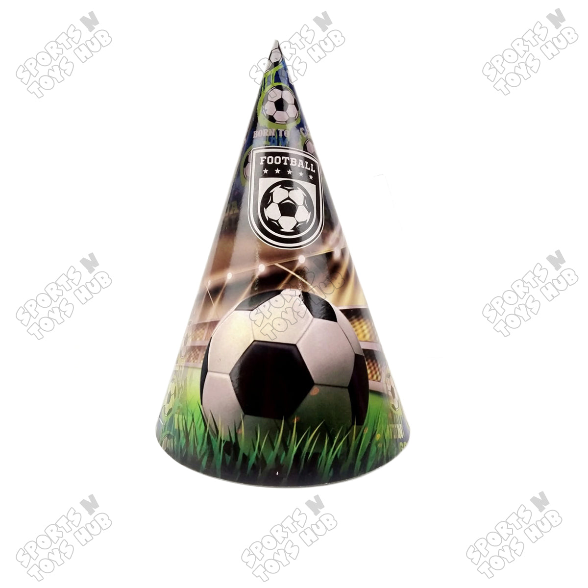 6 Pcs Happy Birthday Football Printed Caps