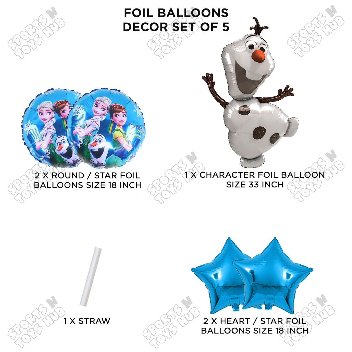 Olaf F-r-o-z-e-n Character Foil Balloon Set