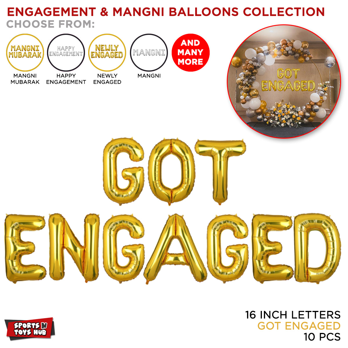 Got Engaged Foil Letter Collection