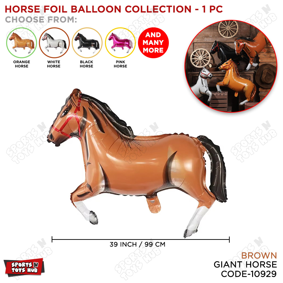 Giant Horse Foil Balloon Collection