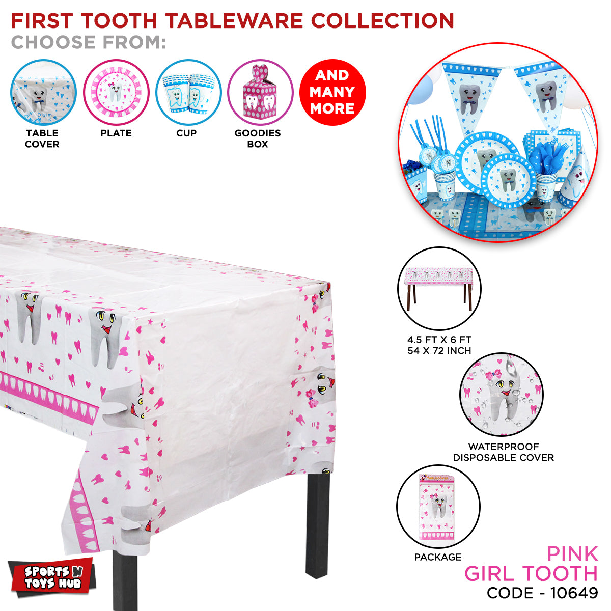 First Tooth Printed Table Cover Collection
