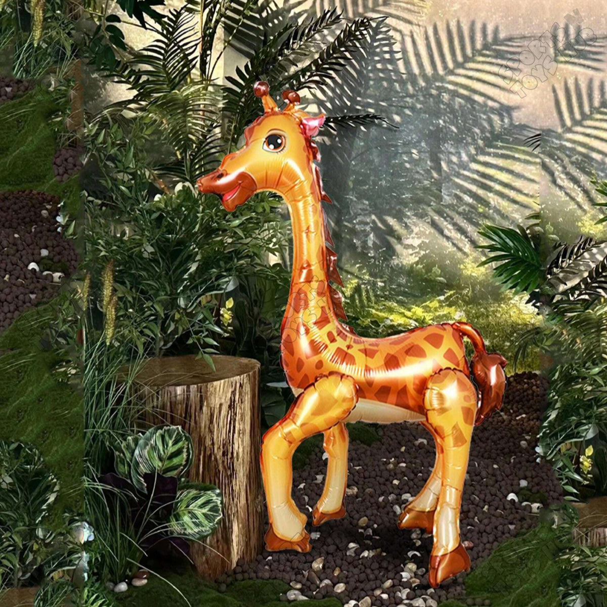 4D Giraffe Foil Balloon - 80x62 CM