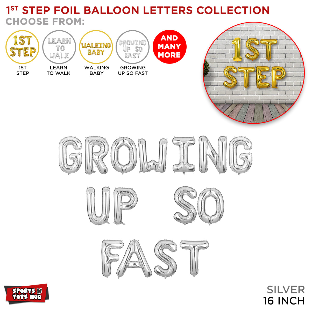First Step Silver Foil Letter Collection