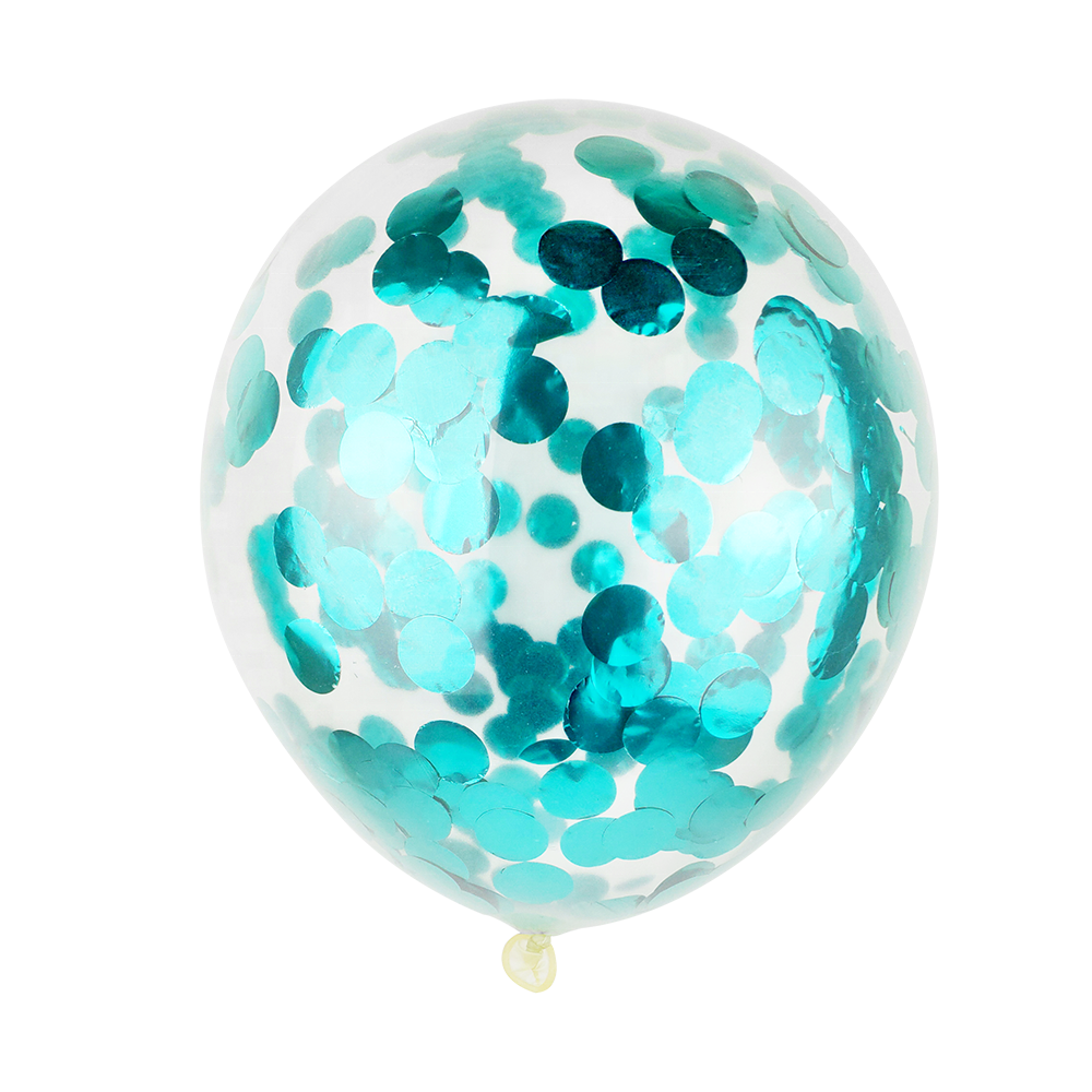 Confetti Transparent Balloons - Pack Of 10
