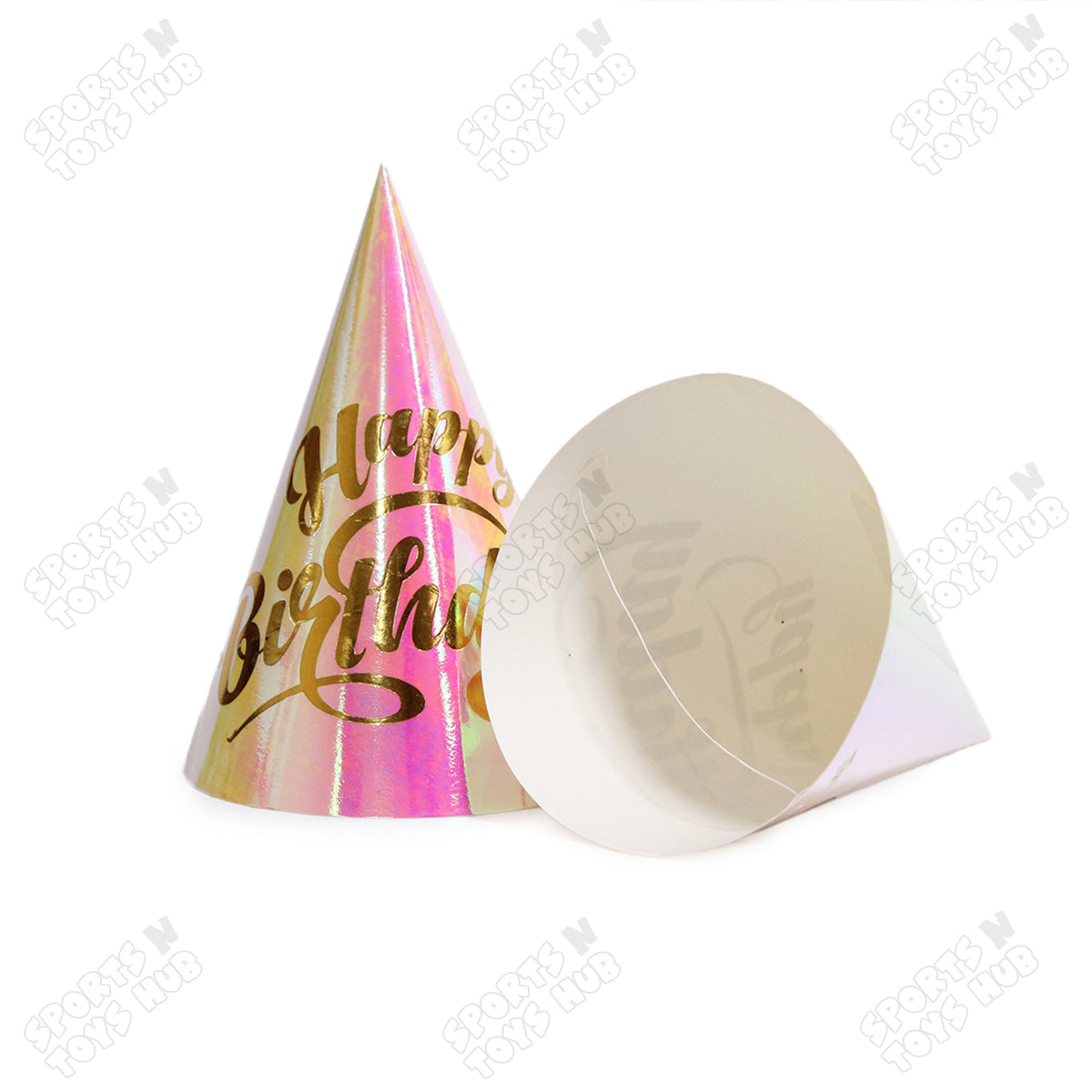 6 Pcs Happy Birthday Gradient Printed Caps