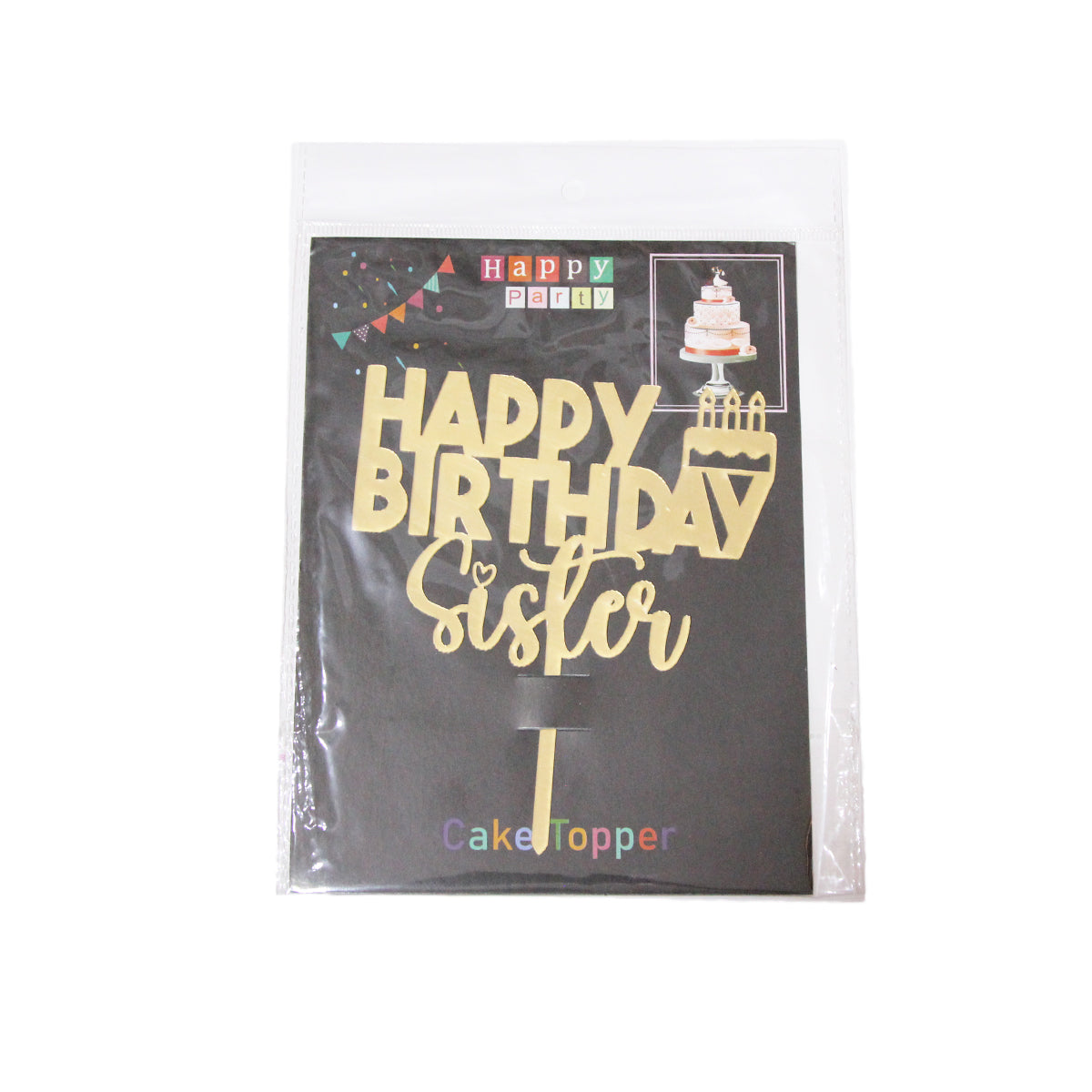 Happy Birthday Sister Acrylic Cake Topper