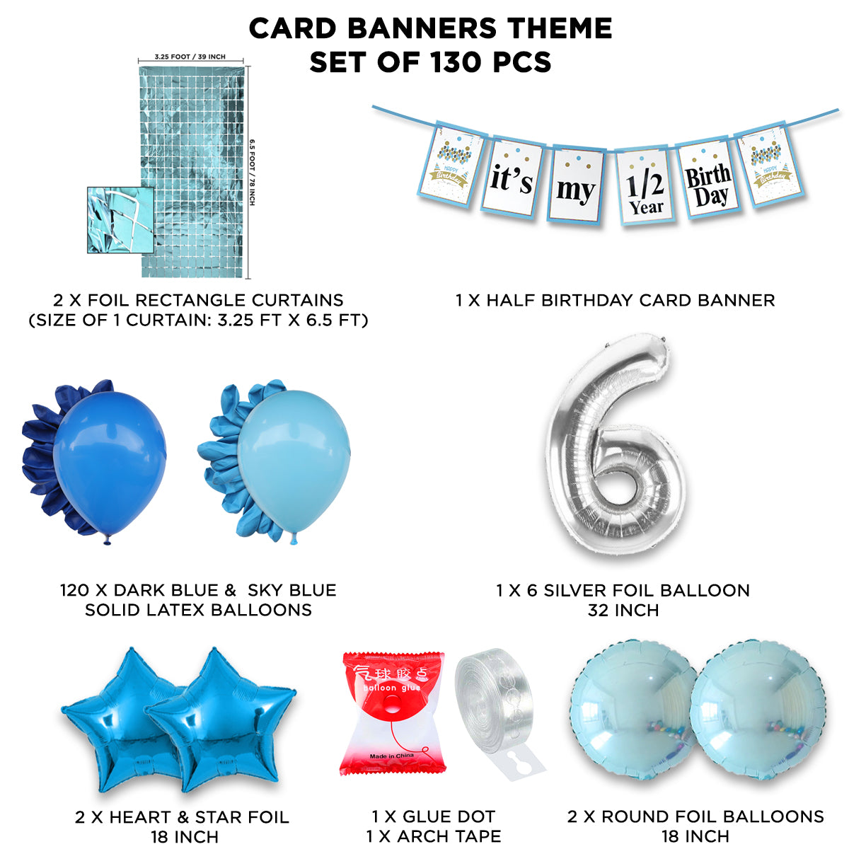 Half Birthday Card Banner Arch Theme