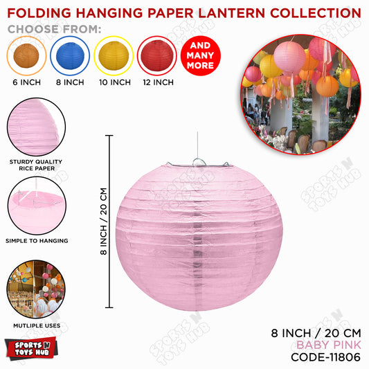 8 Inch Paper Hanging Lanterns Collection