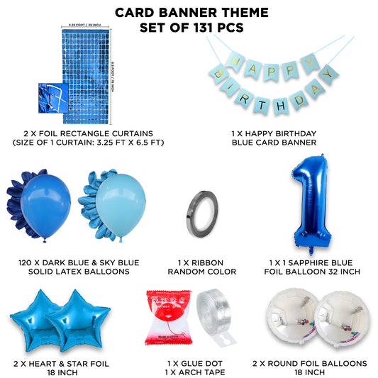 First Birthday Card Banner Arch Theme