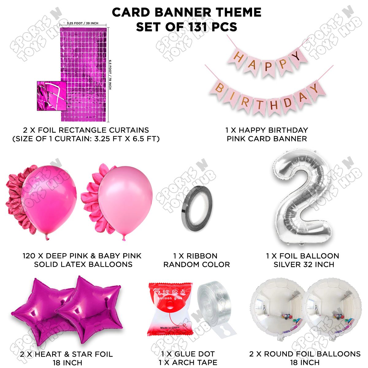 Second Birthday Card Banner Arch Theme