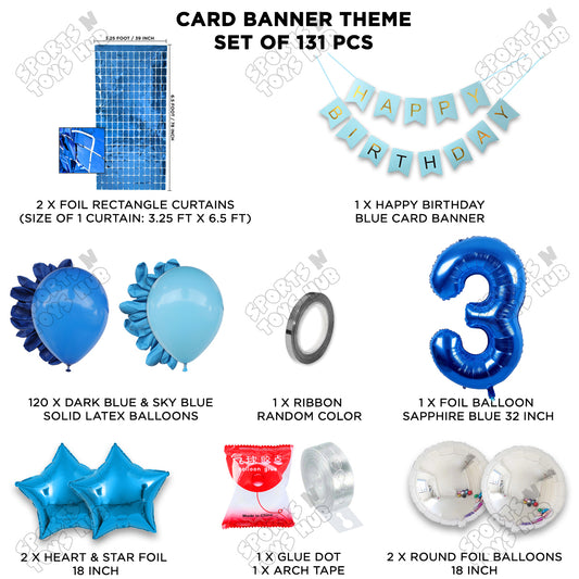 Third Birthday Card Banner Arch Theme