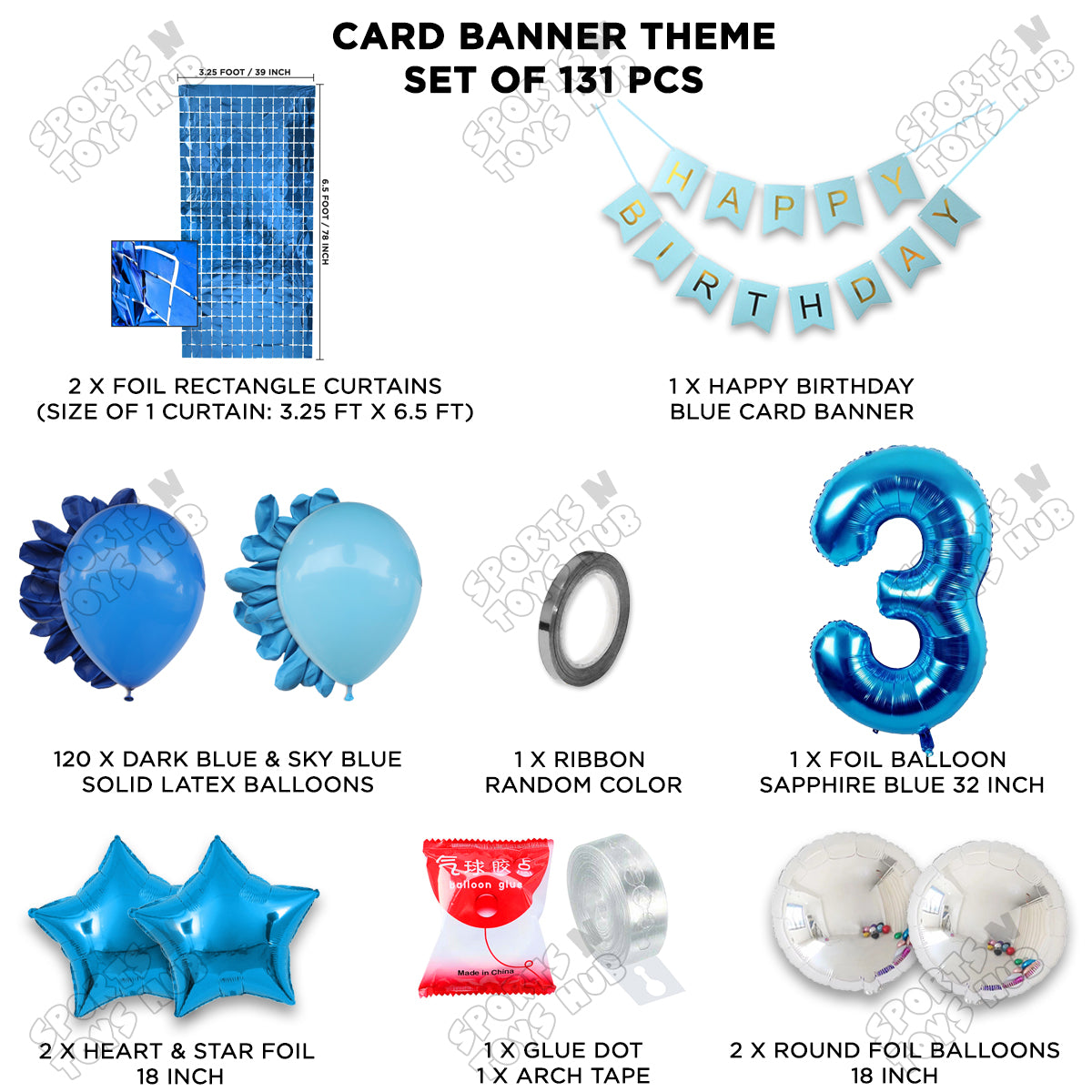 Third Birthday Card Banner Arch Theme