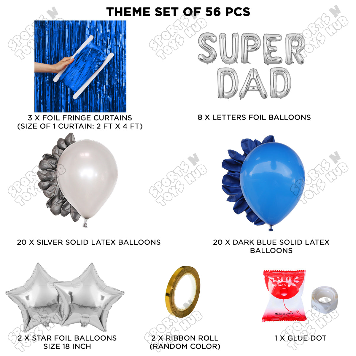 Super Dad Foil Letter Curtain Theme Collection