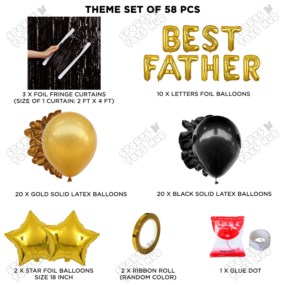 Best Father Foil Letter Curtain Theme Collection