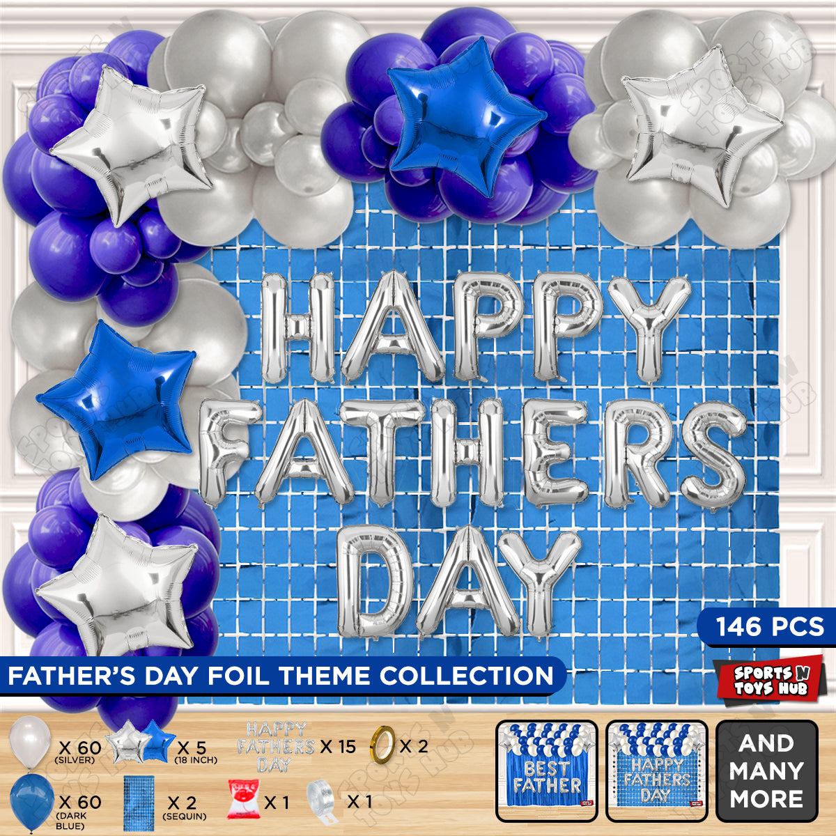 Happy Fathers Day Foil Letter Arch Theme Collection