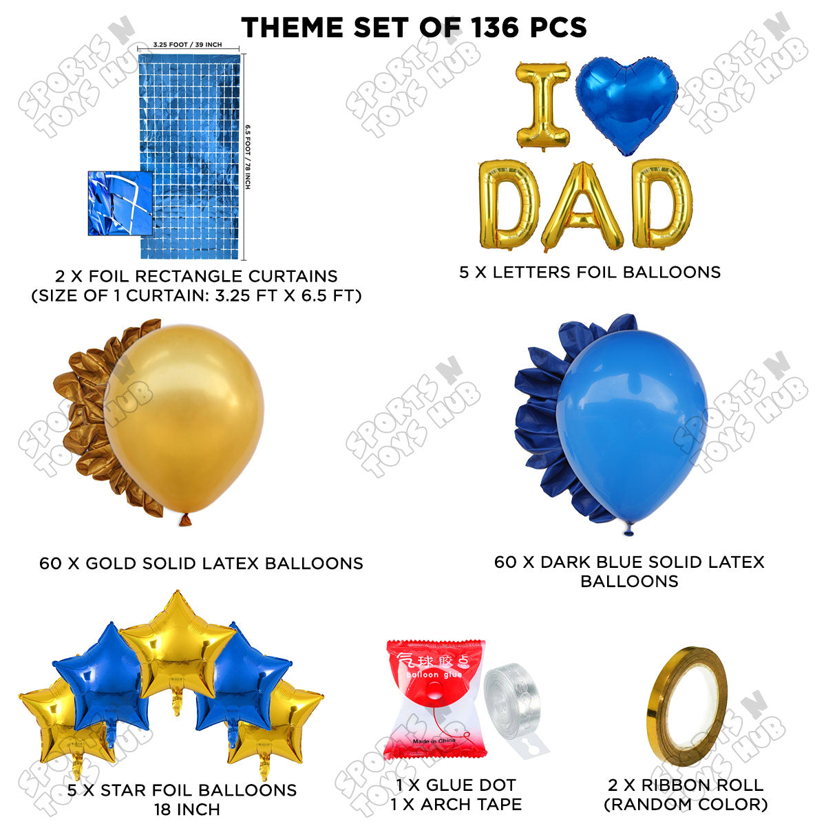 I ♡ Dad Foil Letter Arch Theme Collection