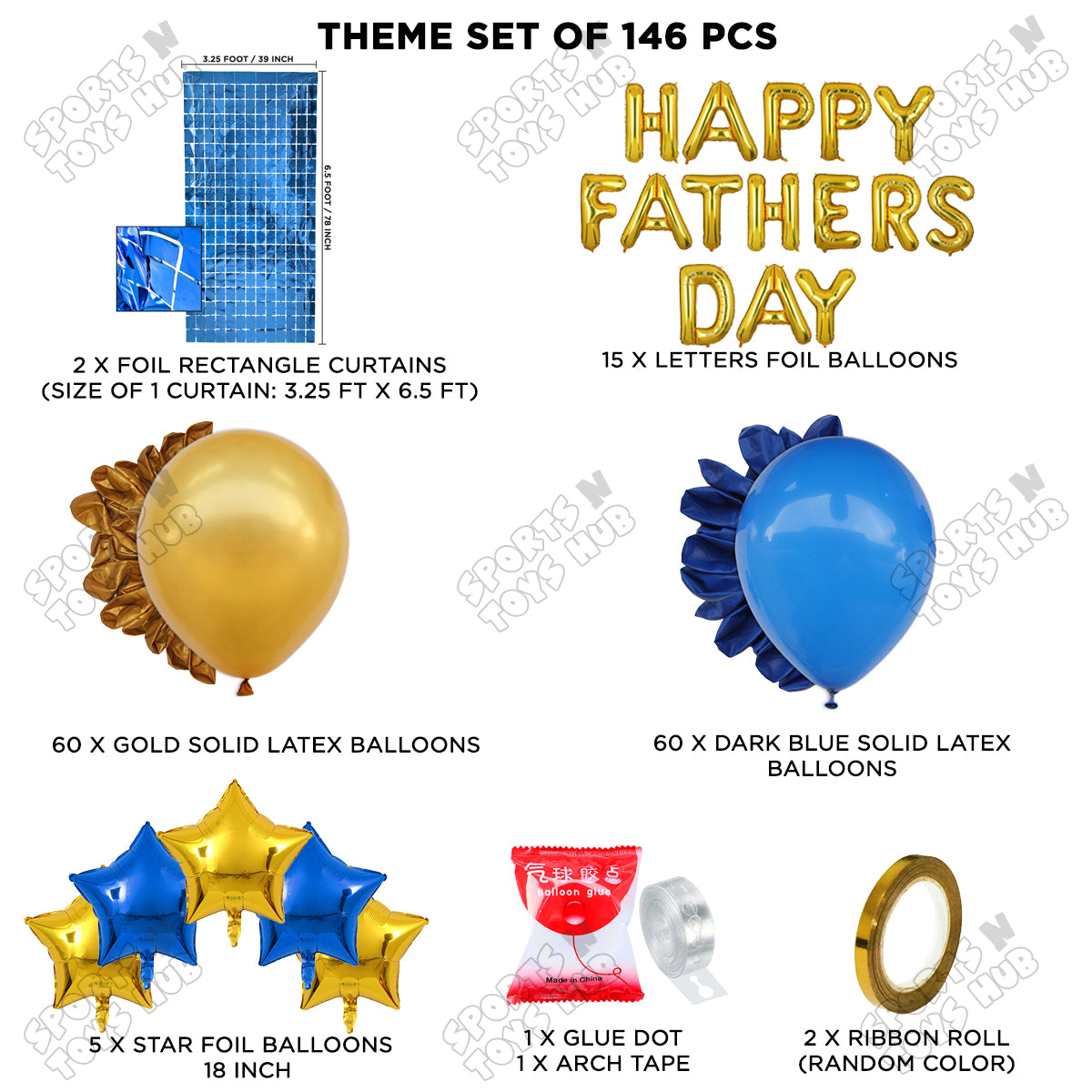 Happy Fathers Day Foil Letter Arch Theme Collection