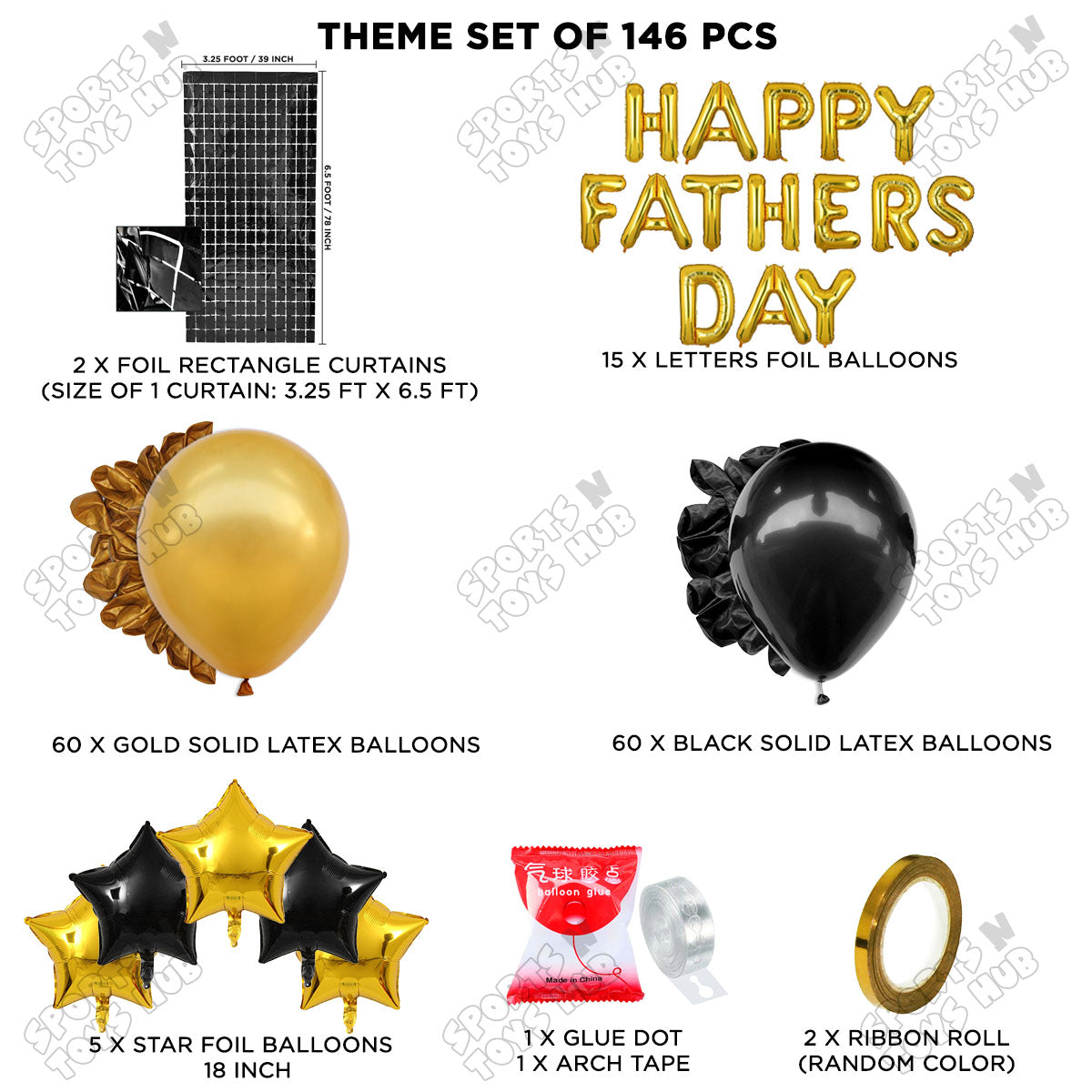 Happy Fathers Day Foil Letter Arch Theme Collection
