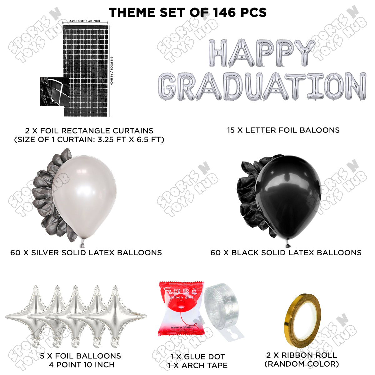 Happy Graduation Foil Letters Theme Collection